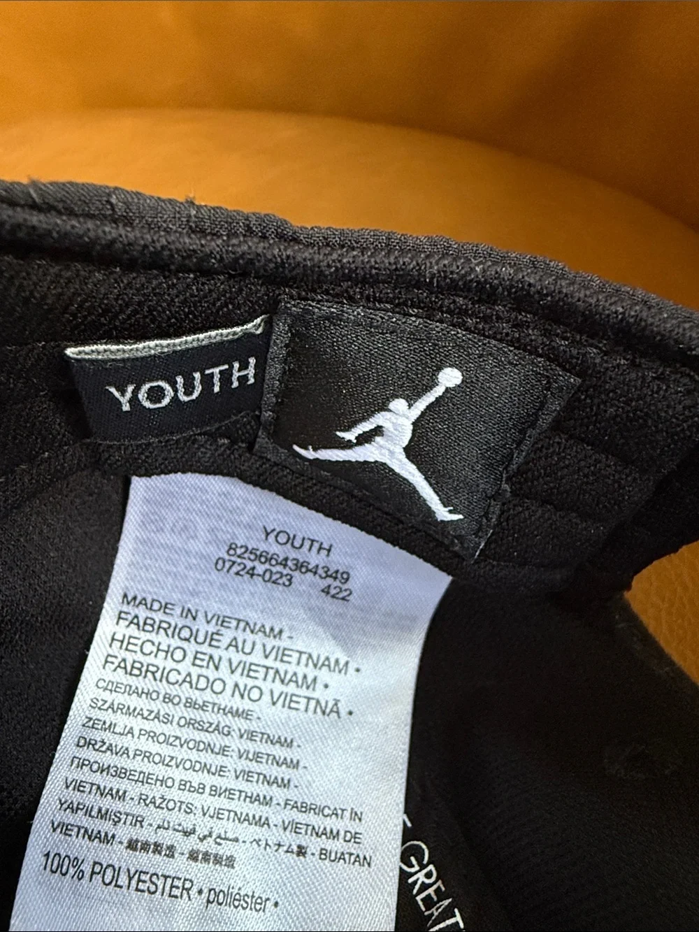 Jordan Black Hat with White Jumpman Logo